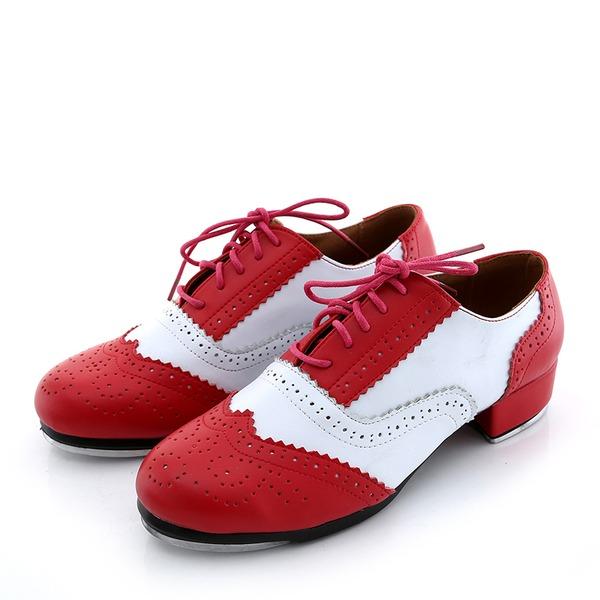 Unisex Microfiber Leather 2.5cm Heels Tap Dance Shoes