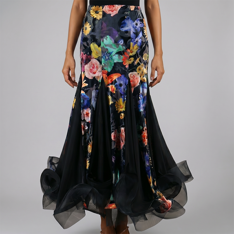 Customisable- Women's Modern Dance Ballroom Dance Skirt Training Performance Dress