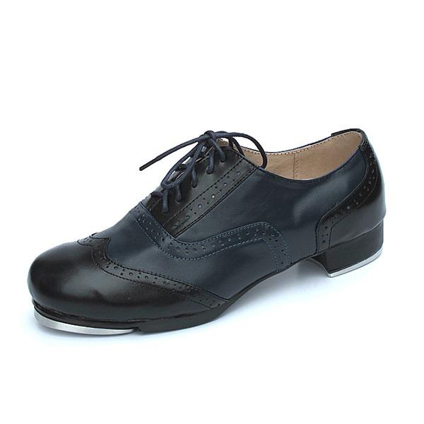 Unisex Microfiber Leather 2.5cm Heel Tap Dance Shoes