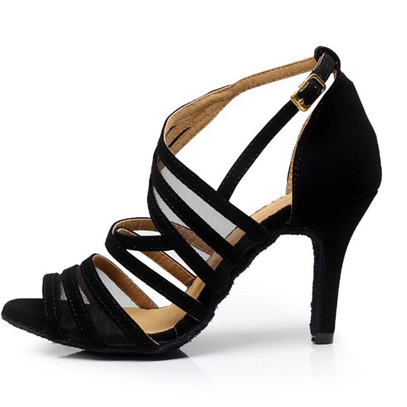 DS Women's Suede Customized Heel Latin Shoes Salsa Shoes Ballroom Dance Shoes