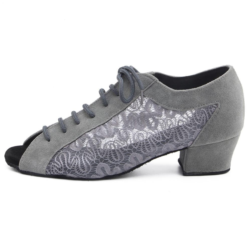 SHJ Women's Suede 4.5cm Heels Teaching & Practice Shoes Ballroom Dance Shoes