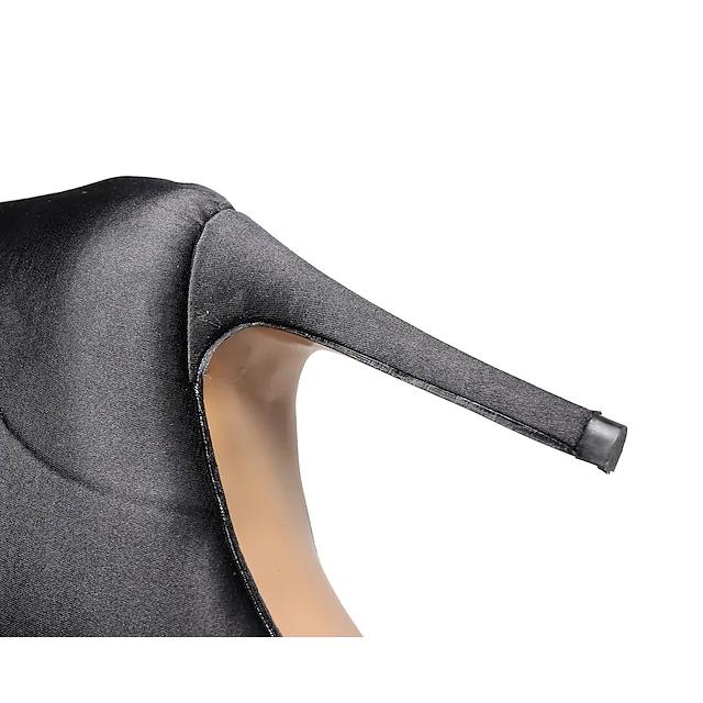 Women's Satin Customized Heel Dance Boots Jazz Salsa Street Sole Dancing Shoes