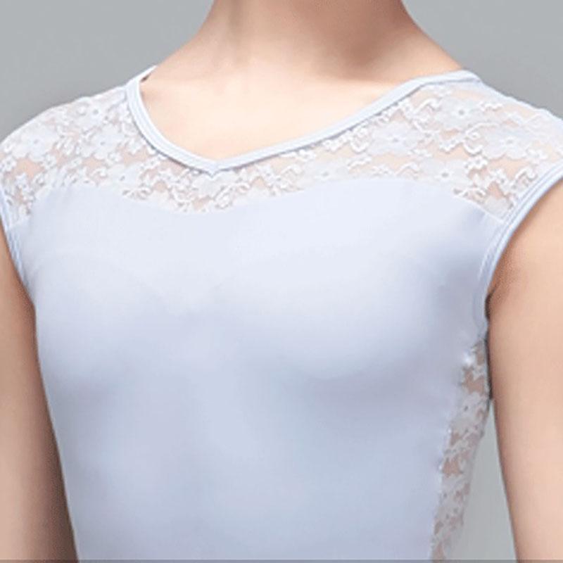 BW Women's Round Neck Lace Sleeveless Leaky Back Body Suit Leotard