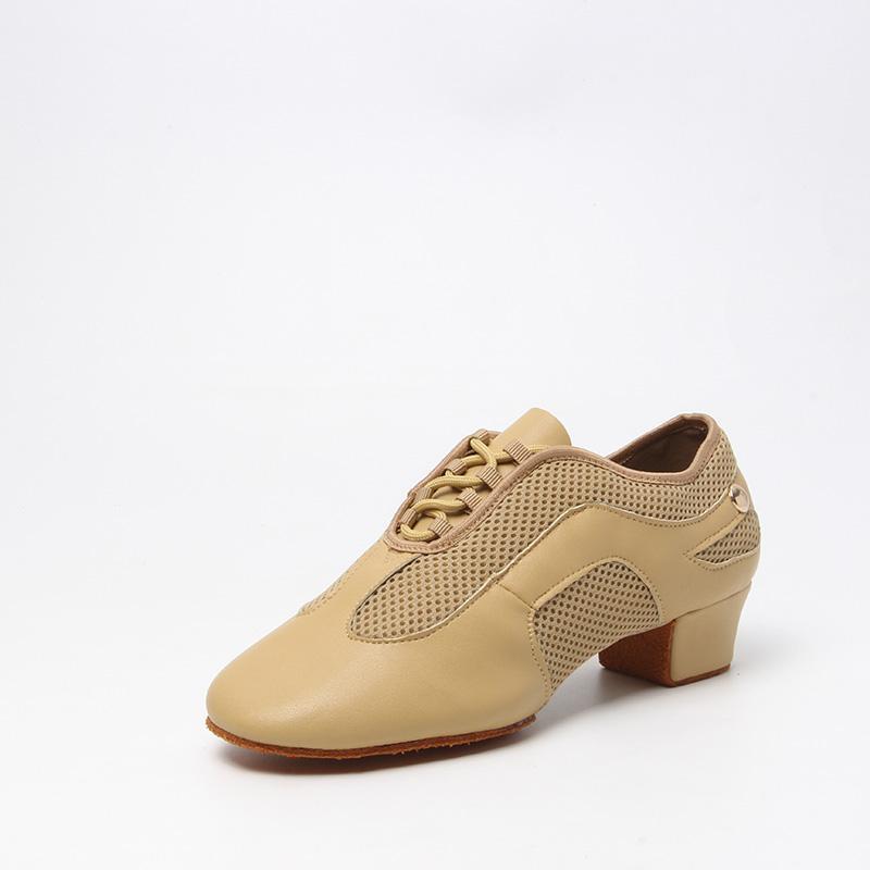 Women's Microfiber Leather 3.5cm Heels Modem With Lace-up Teaching & Practice Dance Shoes
