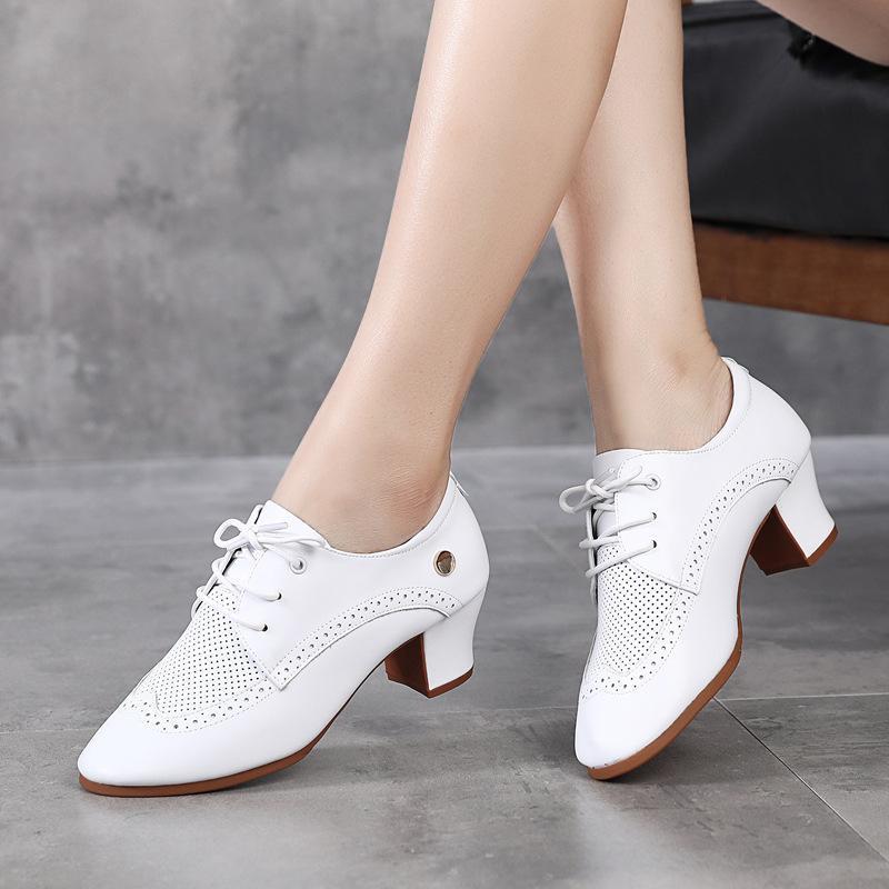 Women's Real Leather 3.5cm/5cm Heels  Ballroom Dance Shoes Teaching & Practice Shoes