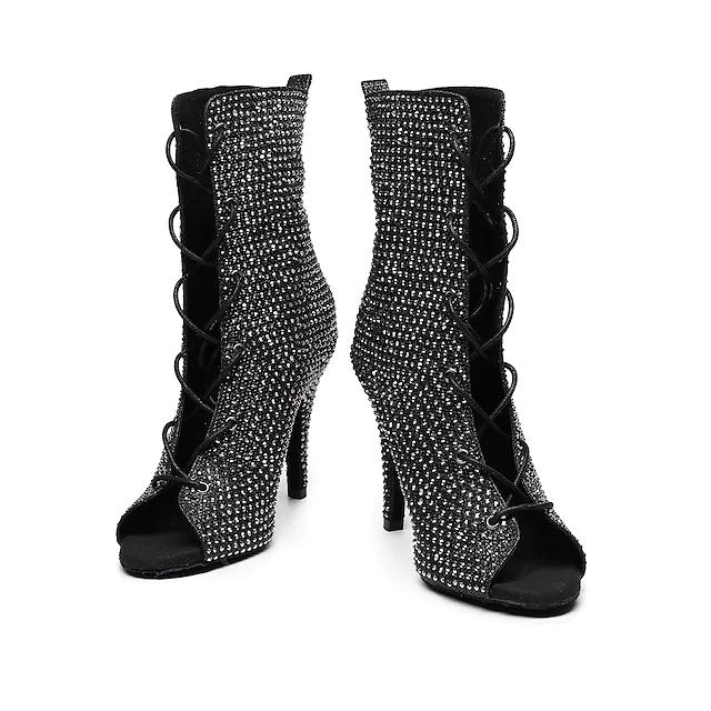Women's Leatherette Customized Heel Dance Boots Jazz Dance Boots