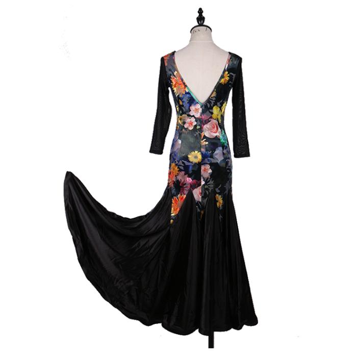 Customisable-Women's Modern Ballroom Dance National Standard Dance Big Hem Dress